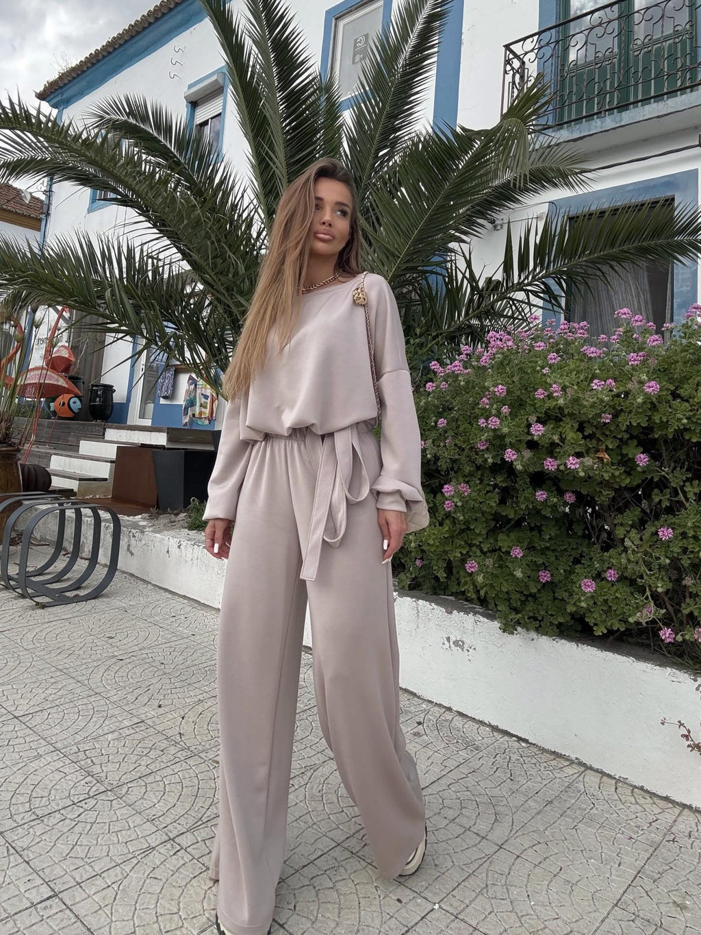Komplet 2w1 z wiskozy BEIGE