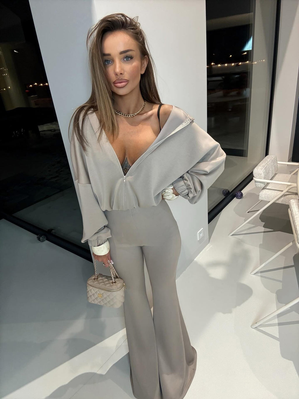 Komplet wiskozowy BEIGE