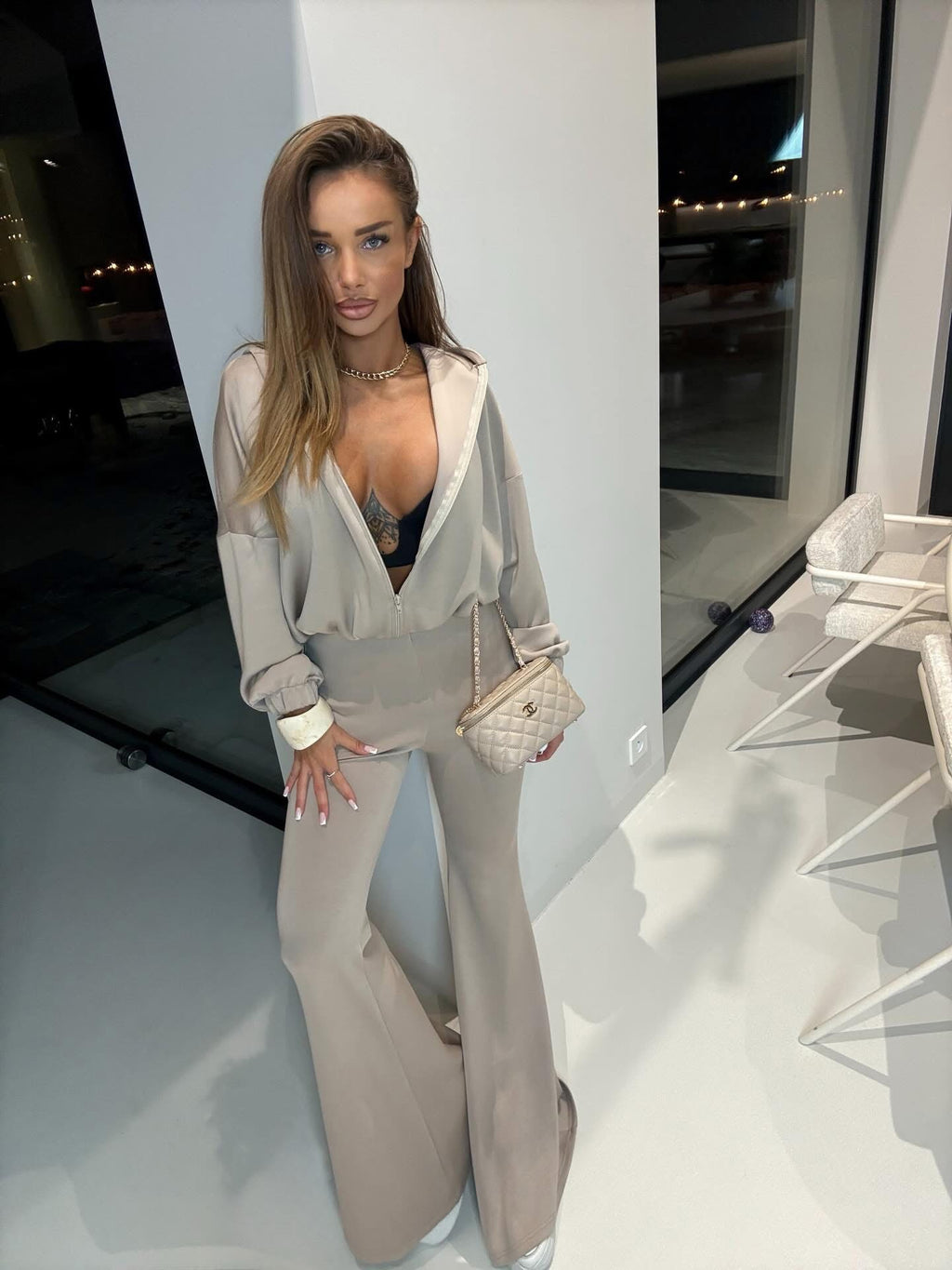 Komplet wiskozowy BEIGE
