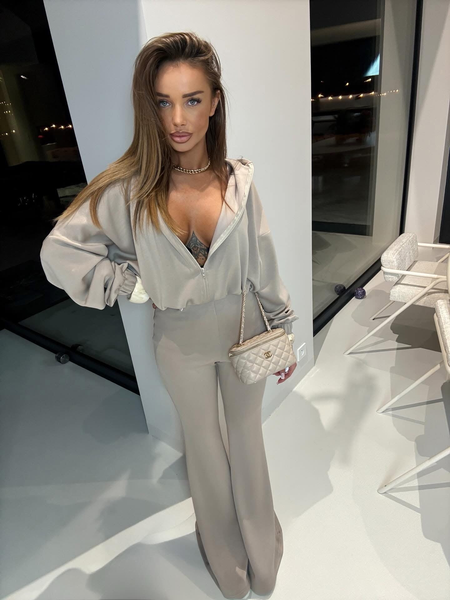 Komplet wiskozowy BEIGE